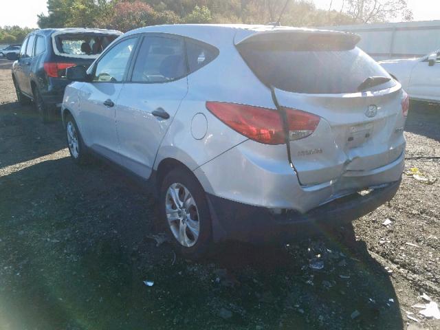 KM8JT3AB6CU391371 - 2012 HYUNDAI TUCSON GL SILVER photo 3