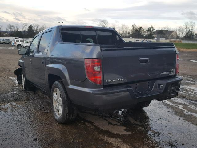 5FPYK1F57AB003199 - 2010 HONDA RIDGELINE BLUE photo 3