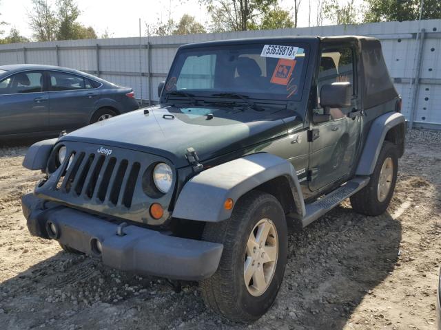 1J4AA2D19BL589741 - 2011 JEEP WRANGLER S GREEN photo 2