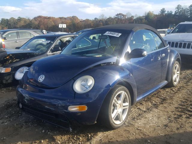 3VWCD31Y55M306569 - 2005 VOLKSWAGEN NEW BEETLE BLUE photo 2