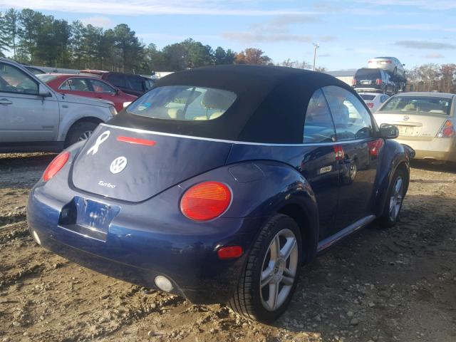 3VWCD31Y55M306569 - 2005 VOLKSWAGEN NEW BEETLE BLUE photo 4