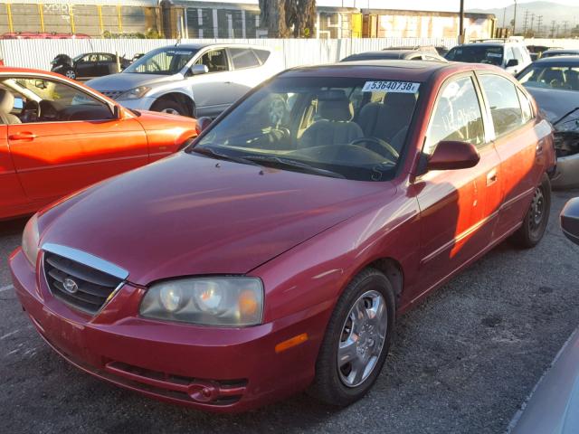 KMHDN46D36U266470 - 2006 HYUNDAI ELANTRA GL RED photo 2