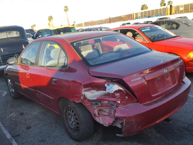 KMHDN46D36U266470 - 2006 HYUNDAI ELANTRA GL RED photo 3