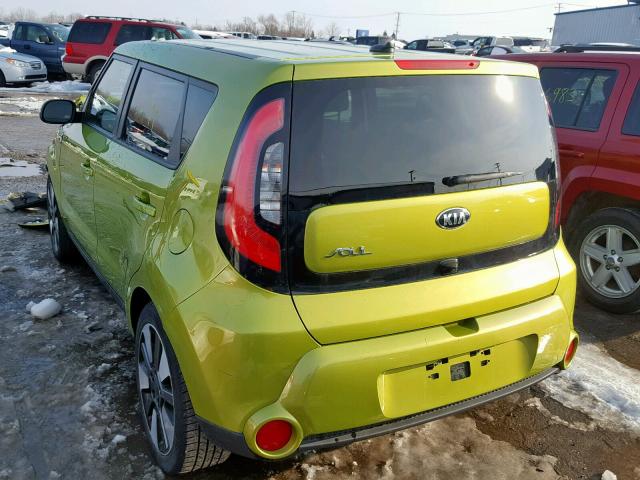 KNDJX3A50F7791724 - 2015 KIA SOUL ! GREEN photo 3