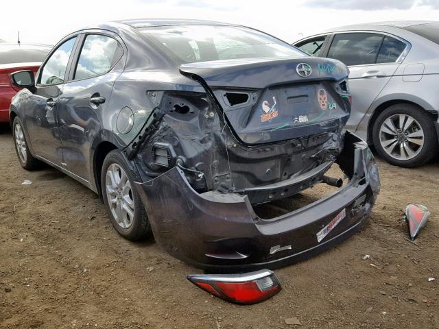 3MYDLBZV6GY114380 - 2016 TOYOTA SCION IA GRAY photo 3