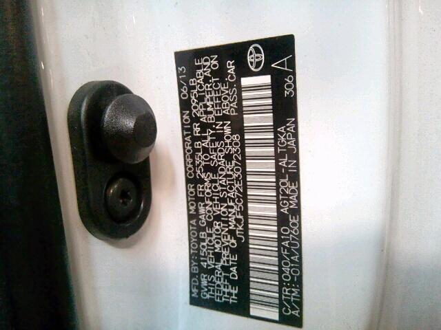 JTKJF5C72E3072308 - 2014 TOYOTA SCION TC თეთრი ფოტო 10