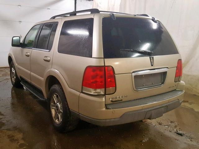 5LMEU88H95ZJ35105 - 2005 LINCOLN AVIATOR 金色 照片 3