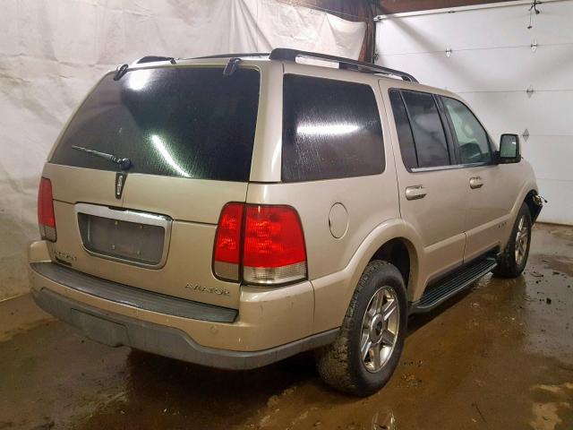 5LMEU88H95ZJ35105 - 2005 LINCOLN AVIATOR 金色 照片 4