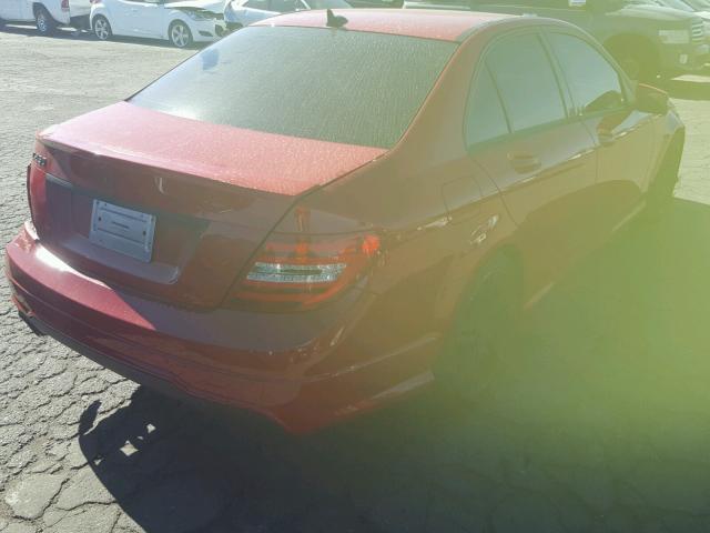 WDDGF4HB5DA793246 - 2013 MERCEDES-BENZ C 250 RED photo 4