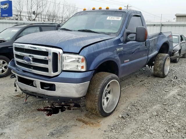 1FTWF31P66EA80101 - 2006 FORD F350 SRW S BLUE photo 2