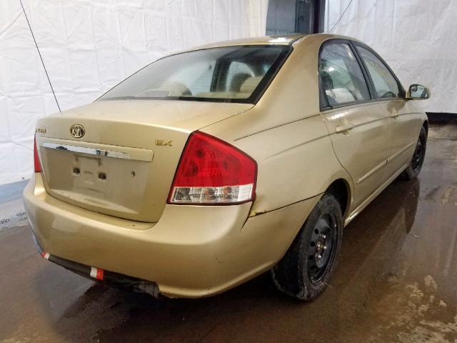 KNAFE222X95659013 - 2009 KIA SPECTRA EX TAN photo 4