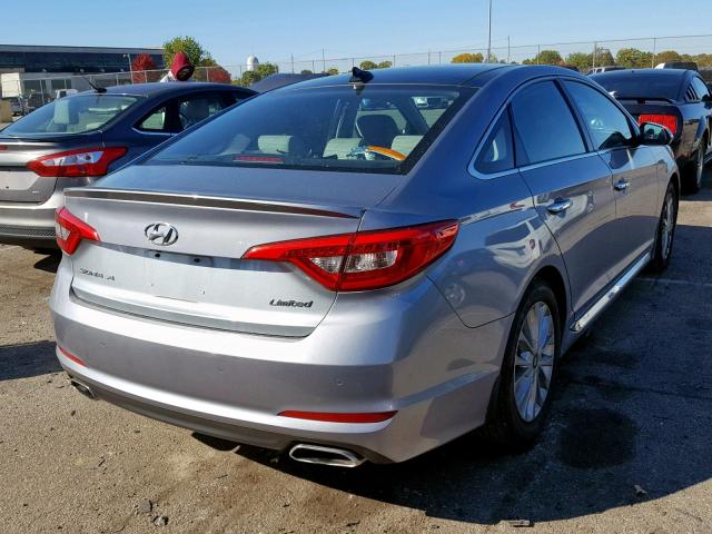 5NPE34AF0FH238966 - 2015 HYUNDAI SONATA SPO SILVER photo 4