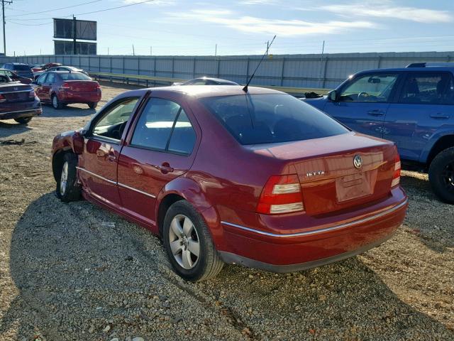 3VWSA69M94M131605 - 2004 VOLKSWAGEN JETTA GLS RED photo 3