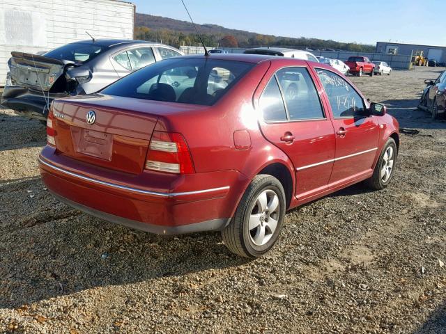 3VWSA69M94M131605 - 2004 VOLKSWAGEN JETTA GLS RED photo 4