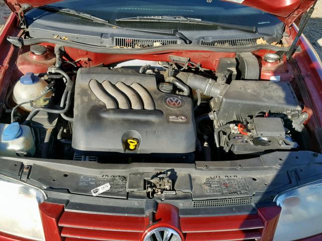 3VWSA69M94M131605 - 2004 VOLKSWAGEN JETTA GLS RED photo 7