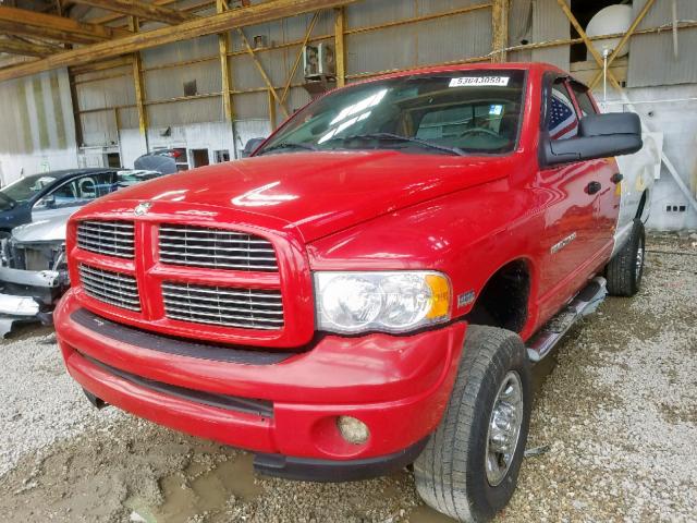 3D7KU28D53G759507 - 2003 DODGE RAM 2500 S Կարմիր լուսանկար 2
