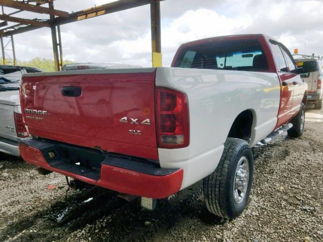 3D7KU28D53G759507 - 2003 DODGE RAM 2500 S RED photo 4