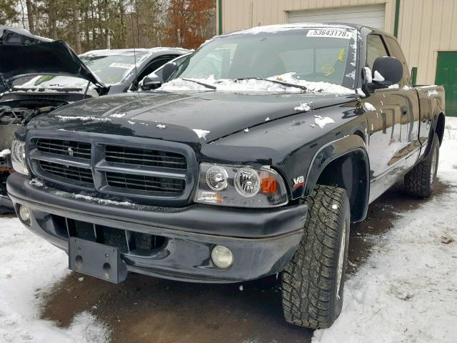 1B7GG23Y9VS219235 - 1997 DODGE DAKOTA BLACK photo 2