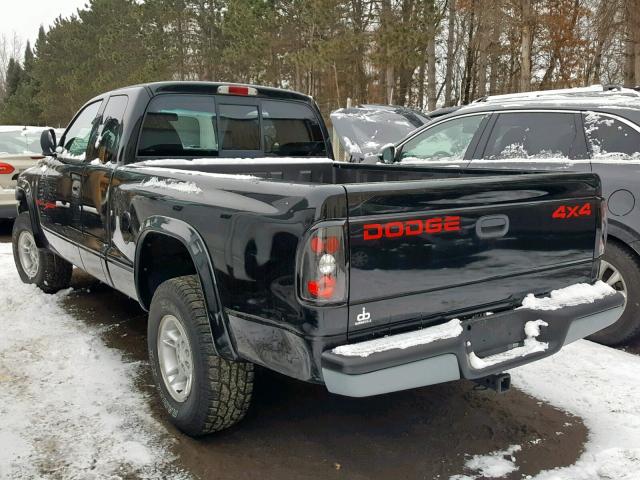 1B7GG23Y9VS219235 - 1997 DODGE DAKOTA BLACK photo 3