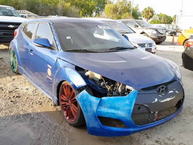 KMHTC6AE2GU294386 - 2016 HYUNDAI VELOSTER T BLUE photo 1