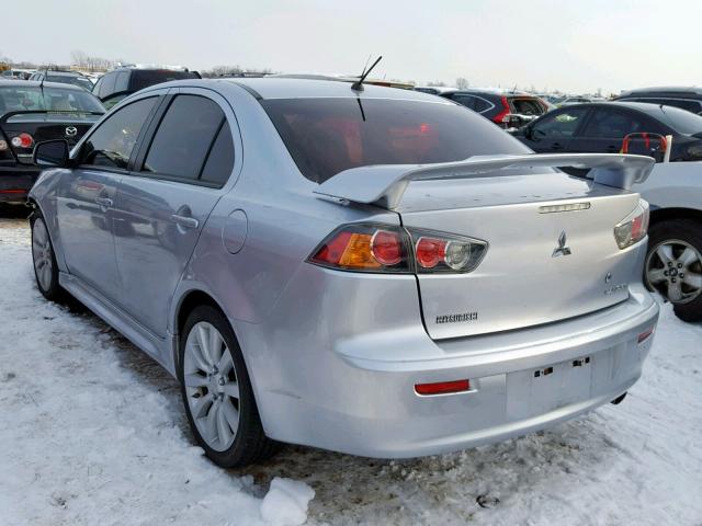 JA32U8FW4BU044715 - 2011 MITSUBISHI LANCER GTS SILVER photo 3