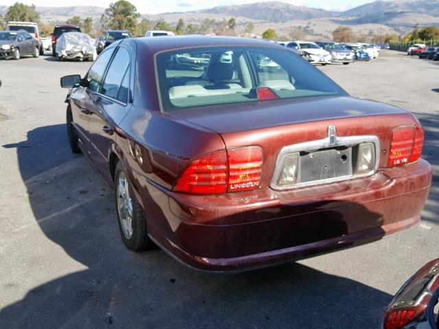 1LNHM87A32Y714855 - 2002 LINCOLN LS RED photo 3