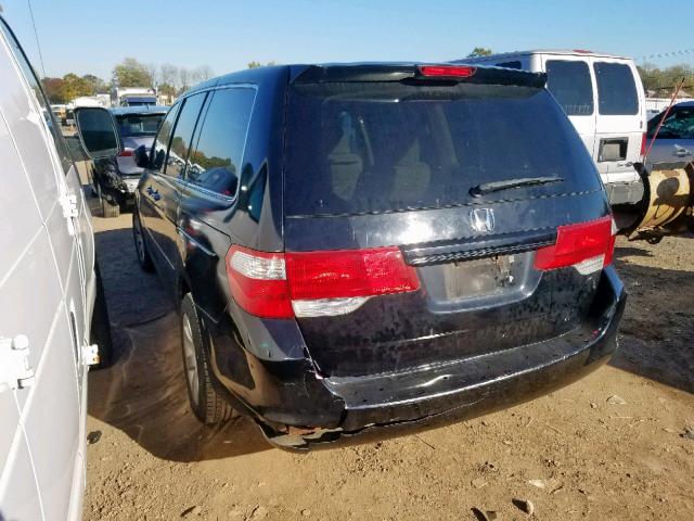 5FNRL38218B080945 - 2008 HONDA ODYSSEY LX BLACK photo 3