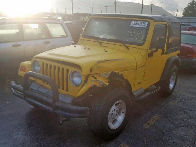 1J4FA29P6YP795796 - 2000 JEEP WRANGLER / YELLOW photo 2