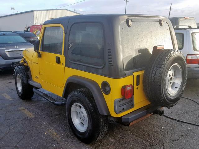 1J4FA29P6YP795796 - 2000 JEEP WRANGLER / YELLOW photo 3