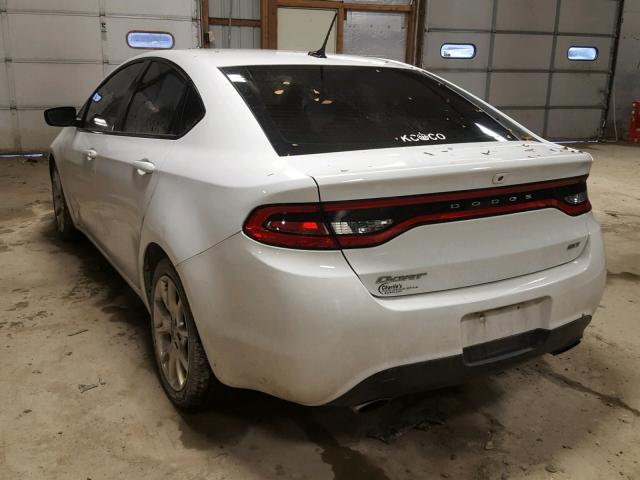 1C3CDFBA9DD290543 - 2013 DODGE DART SXT WHITE photo 3