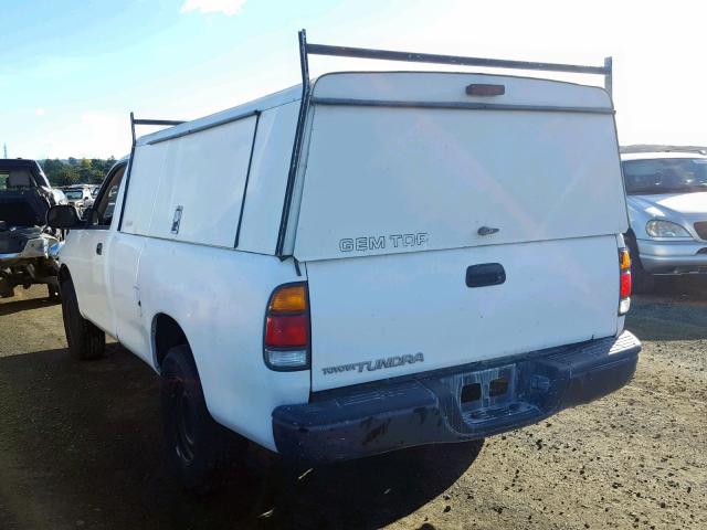 5TBJN32163S410048 - 2003 TOYOTA TUNDRA WHITE photo 3