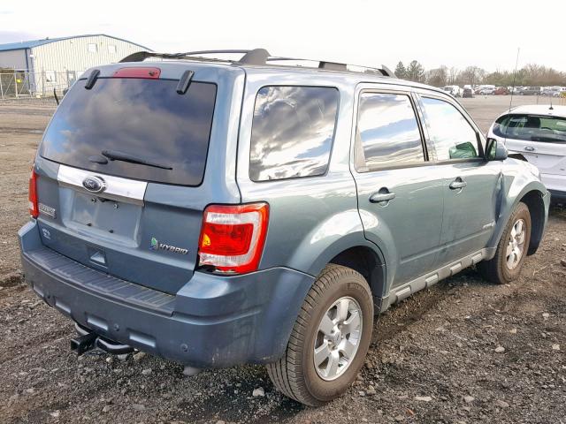 1FMCU5K30CKA33705 - 2012 FORD ESCAPE HYB BLUE photo 4