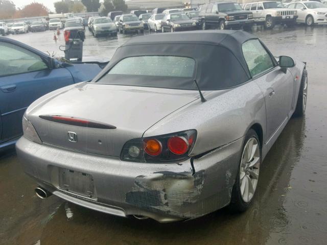 JHMAP21447S004112 - 2007 HONDA S2000 SILVER photo 4