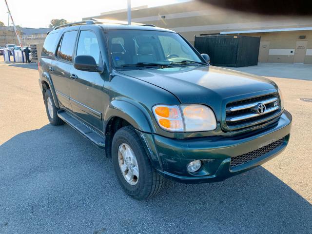 5TDBT48A32S084464 - 2002 TOYOTA SEQUOIA LI GREEN photo 1