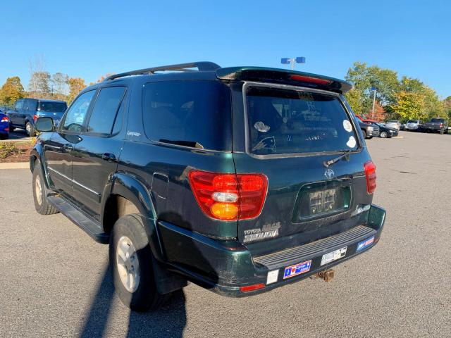 5TDBT48A32S084464 - 2002 TOYOTA SEQUOIA LI GREEN photo 3