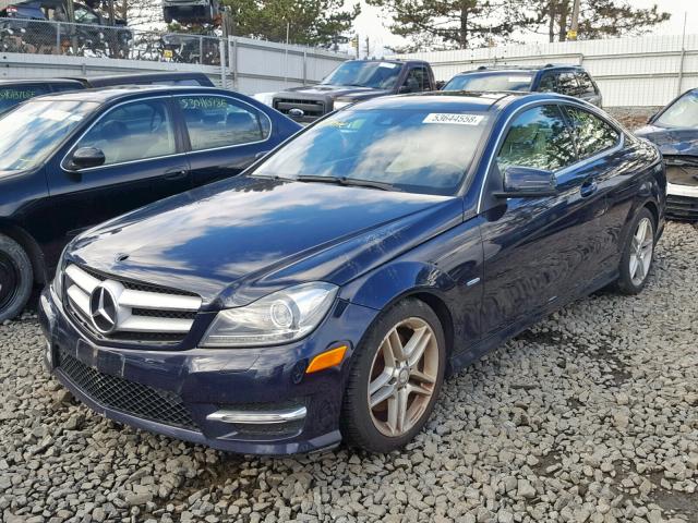 WDDGJ8JBXCF899810 - 2012 MERCEDES-BENZ C 350 4MAT BLUE photo 2