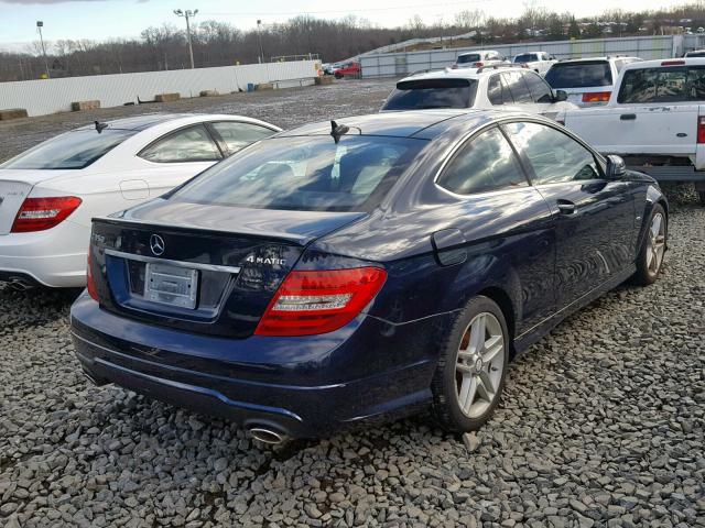 WDDGJ8JBXCF899810 - 2012 MERCEDES-BENZ C 350 4MAT BLUE photo 4