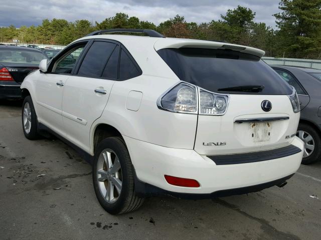 JTJHW31U082853810 - 2008 LEXUS RX 400H WHITE photo 3