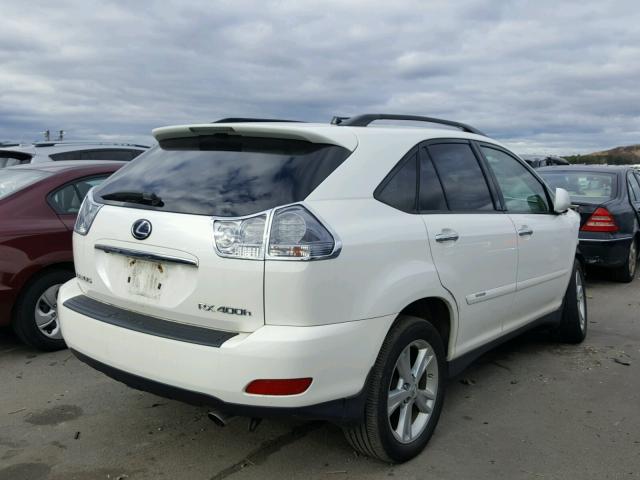 JTJHW31U082853810 - 2008 LEXUS RX 400H WHITE photo 4