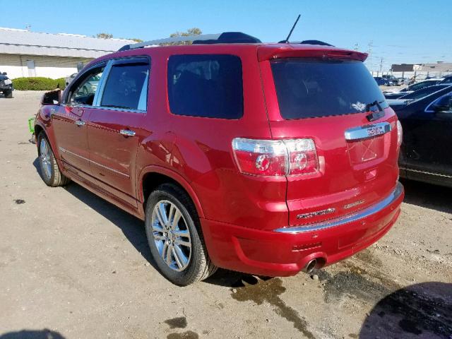 1GKKVTED6CJ228529 - 2012 GMC ACADIA DEN RED photo 3