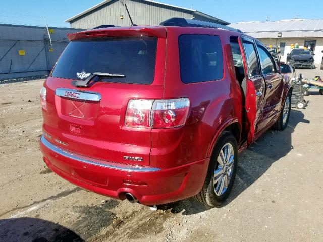 1GKKVTED6CJ228529 - 2012 GMC ACADIA DEN RED photo 4