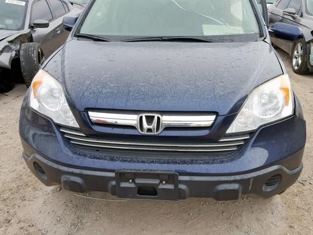 JHLRE38769C007514 - 2009 HONDA CR-V EXL BLUE photo 7