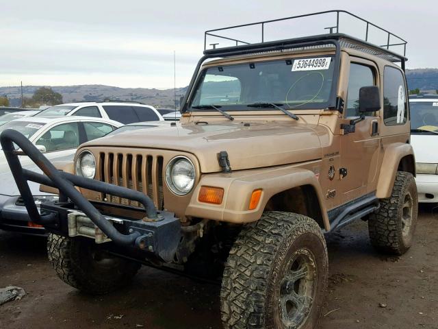 1J4FY49S5XP435199 - 1999 JEEP WRANGLER / TAN photo 2