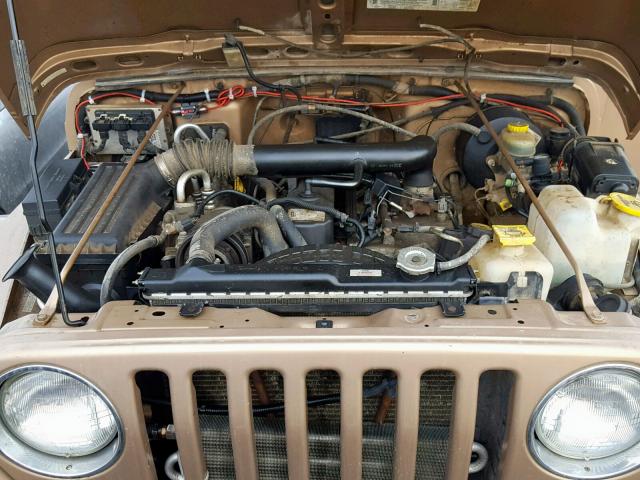 1J4FY49S5XP435199 - 1999 JEEP WRANGLER / TAN photo 7