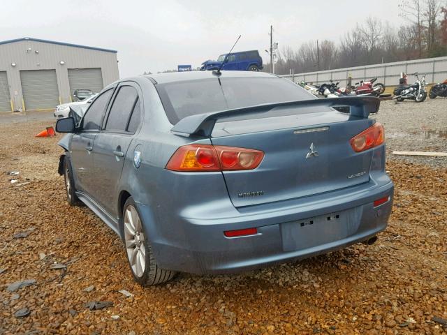 JA3AU86U68U013520 - 2008 MITSUBISHI LANCER GTS GREEN photo 3