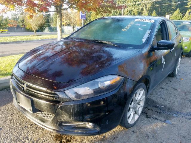 1C3CDFBA2DD317890 - 2013 DODGE DART SXT BLACK photo 2