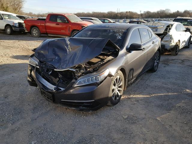 19UUB1F3XFA026225 - 2015 ACURA TLX GRAY photo 2