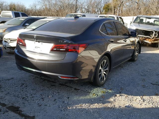 19UUB1F3XFA026225 - 2015 ACURA TLX GRAY photo 4