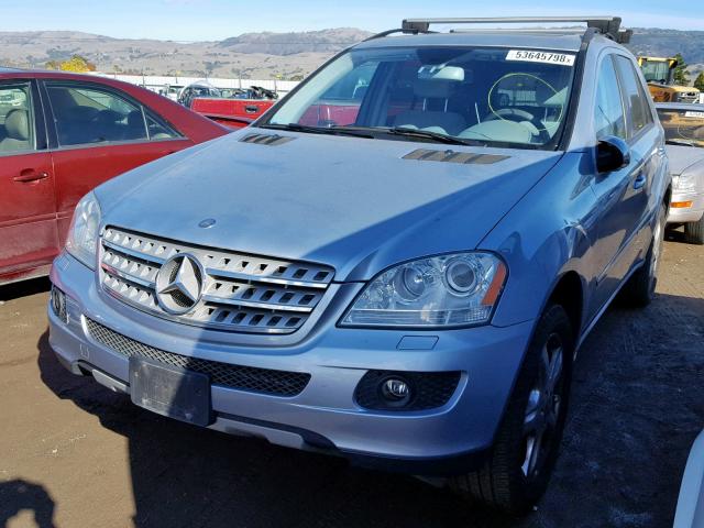 4JGBB86E76A034147 - 2006 MERCEDES-BENZ ML 350 BLUE photo 2