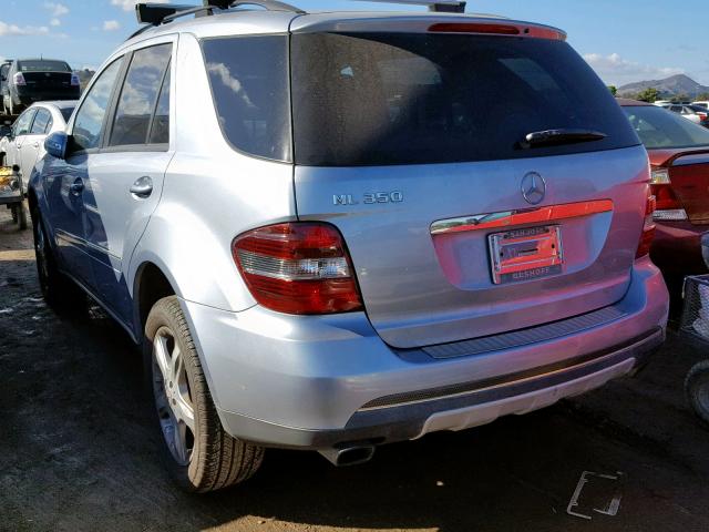 4JGBB86E76A034147 - 2006 MERCEDES-BENZ ML 350 BLUE photo 3